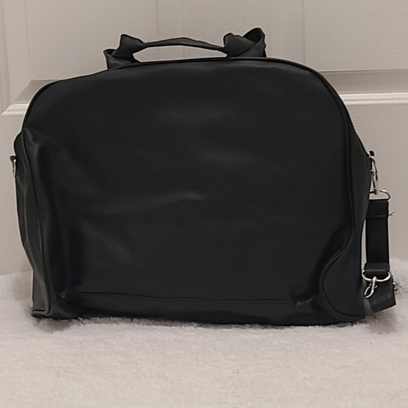 Wonder Nation 5 Piece Black White Checked Faux Fur Vegan Leather Duffle Bag Set - Picture 6 of 6